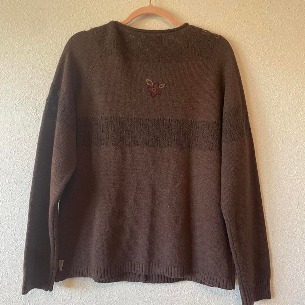 Vintage 1980s Retro‎ Geometric Grandpa Sweater - Picture 5 of 7